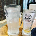 Aozora DINING - メガ酎ハイとジョッキビール