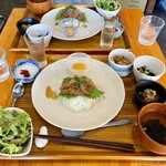 En-Gawa Cafe - シャキシャキいかのきも醤油漬け膳 1200円(税抜)※ランチ価格・ユーリンチー(1個) 120円(税抜)