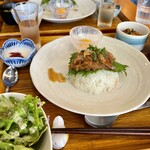 En-Gawa Cafe - シャキシャキいかのきも醤油漬け膳 1200円(税抜)※ランチ価格