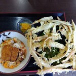 うどんの真之介 - うどんセットカツ丼+ごぼ天