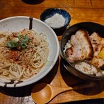 Bouzu - 冷し担々麺と豚バラ丼　ハーフ&ハーフ　1600円