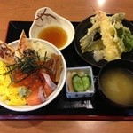 がってん食堂 大島屋 - 130927鮭づくし丼と天ぷらセット