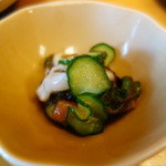 江戸政寿司 - 前菜、蛸ともずくの酢のもの！（ランチ）