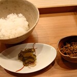 日本料理 櫻川 - 美味しい店ご飯と古漬けに牛肉とじゃこの佃煮 202308