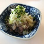 Toro liver with green onions