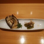 鮨 熊 - 徳島の鮎の一夜干し、京都の万願寺唐辛子