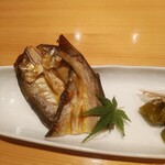 鮨 熊 - 徳島の鮎の一夜干し、京都の万願寺唐辛子