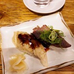 Tachizushi Maguro Ittetsu - 煮込み穴子，まぐろのど肉