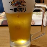 夢庵 - 生ビール　２杯め