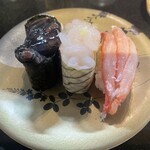 Kaiten Toyama Zushi - 黒作り、白海老、紅ズワイガニ