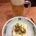 日高屋 - 2018/08/24 生ビール、冷奴