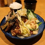 Murata Mitsui - 日替わりランチ(1,000円)
                        野菜の惣菜･キャベツのオムレツ･素麺