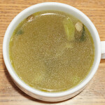 レストラン・サカキ - 林SPF豚のポークジンジャー 1500円 のスープ