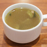 レストラン・サカキ - 林SPF豚のポークジンジャー 1500円 のスープ