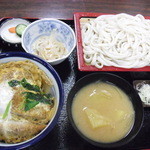 Tatsumian - みにかつ丼セット。うどんで