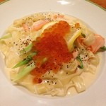 スパゲッティ屋 ドナ - 北海道いくらとサーモンのレモンクリームパスタ