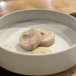 Teppanyaki Gurou - インゲンとナスの八幡巻き塩麹ソース