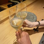 Ginza Inaba - シャンパーニュで乾杯