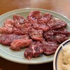 焼肉げんき - ボリューム定食の肉。タレ付け込みタイプ良い仕事をしている。