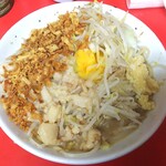 ラーメン二郎 - 小ラーメン＋汁なし　ニンニクアブラ　850＋100円