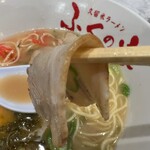 久留米ラーメンふくの家 - チャーシュー　薄めの柔め