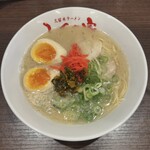 久留米ラーメンふくの家 - 紅生姜と高菜乗せバージョン