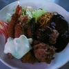 洋食の店 南海 - 料理写真:Bランチ（ハンバーグ、海老フライ、トンカツ、鶏唐揚げ）