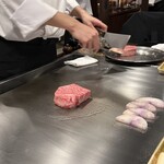 鉄板焼ステーキ 一ッ葉ミヤチク - 
