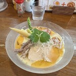 黄昏タンデム - クリーミーなエビの香る冷たいラーメン