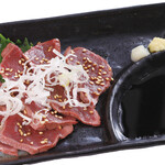 Beef heart sashimi