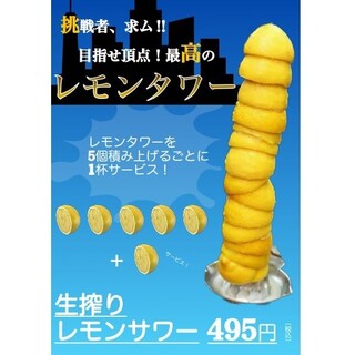 挑戦者、求ム‼︎目指せ頂点！最高のレモンタワー