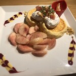 むさしの森珈琲 - ピーチサマーパンケーキ