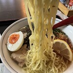 猫丸食堂 - ★冷やしラーメン、細麺の硬め、好みにピッタリ‼️