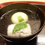 味舌 - 枝豆のくず豆腐と鱧 202308