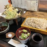 木挽庵 - 天ぷらせいろそば1800円