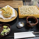 木挽庵 - 海老と夏野菜のかき揚げせいろそば1200円