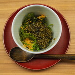 かんだ - 胡麻豆腐　からすみ、新海苔、キャビア