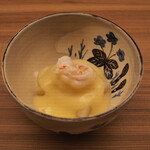 かんだ - ホワイトアスパラとボタンエビ