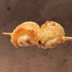 炭焼 おかげさん - 高坂鶏皮付せせり