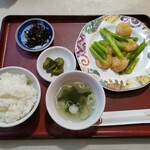 桃園 - 海老とアスパラの定食