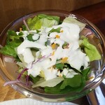 キッチン ブルー グローブ - サラダのアップ