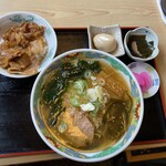Shinasoba Kouya - はま塩定食（豚焼丼）