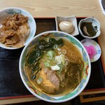 支那そば晃や - はま塩定食（豚焼丼）