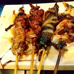 川勢 - 左からエリ、キモ、ヒレ、バラ