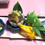 やど湯の里 - イタドリ、椎茸など