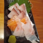 だんない 琵琶魚 近江牛 - ハマチ　サーモン　鯛