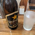 Chuuka Soba Murata - ビール小瓶とコップ