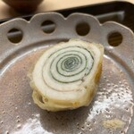 片折 - ○太刀魚の大葉挟み巻き揚げ