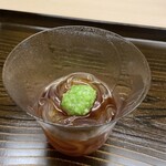 片折 - 〇心太　原種オクラの叩きを添えて