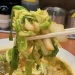 彩華ラーメン - 白菜、にゅ～～ん！